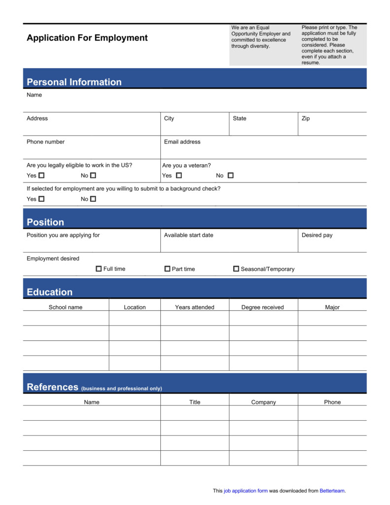 24 Job Application Form Examples PDF DOC Examples