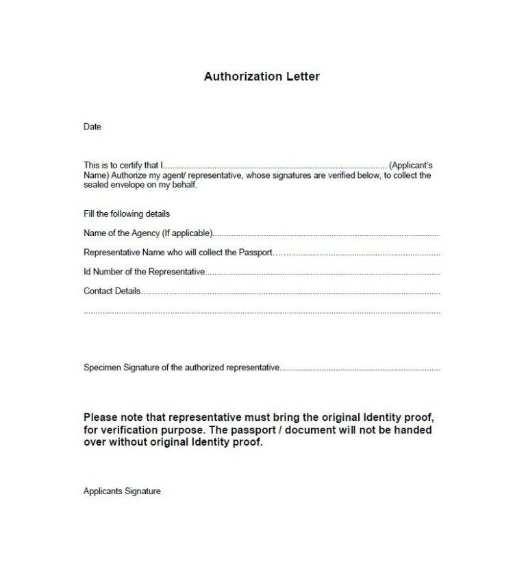 Authorization Letter Spa Sample Special Power Of Attorney For