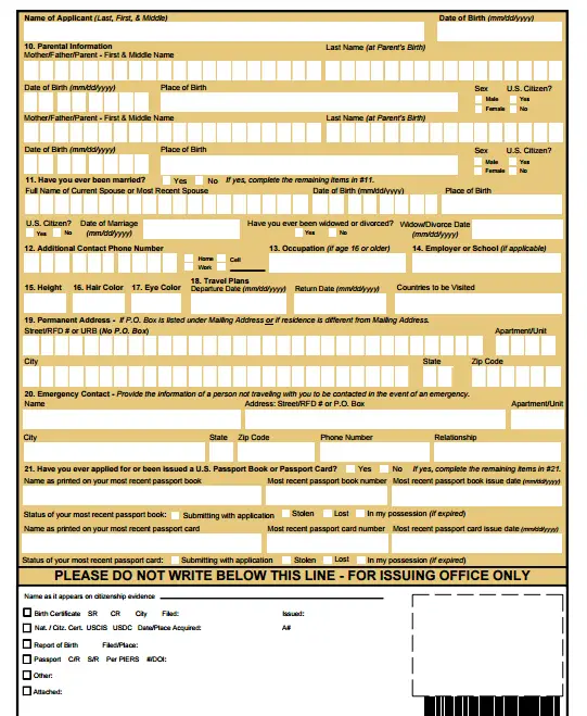 How To Apply For A US Passport Application United States Maps
