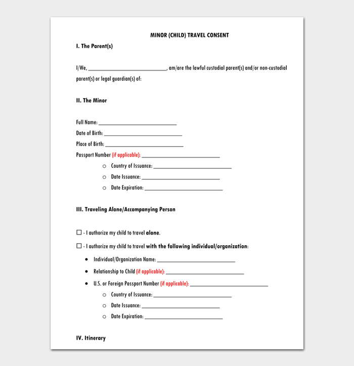 us passport service guide minor travel consent form