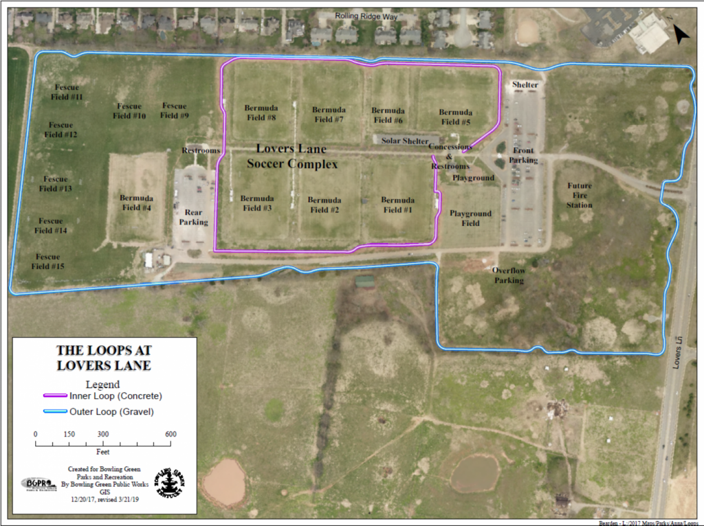 Lovers Lane Soccer Complex Parks Recreation Bowling Green 