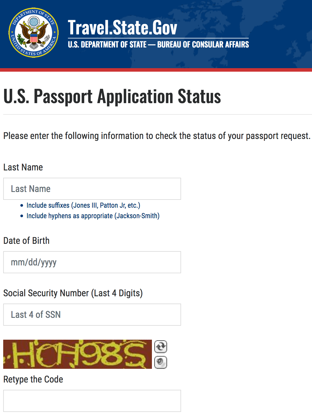 United States Passport Application Ds 82