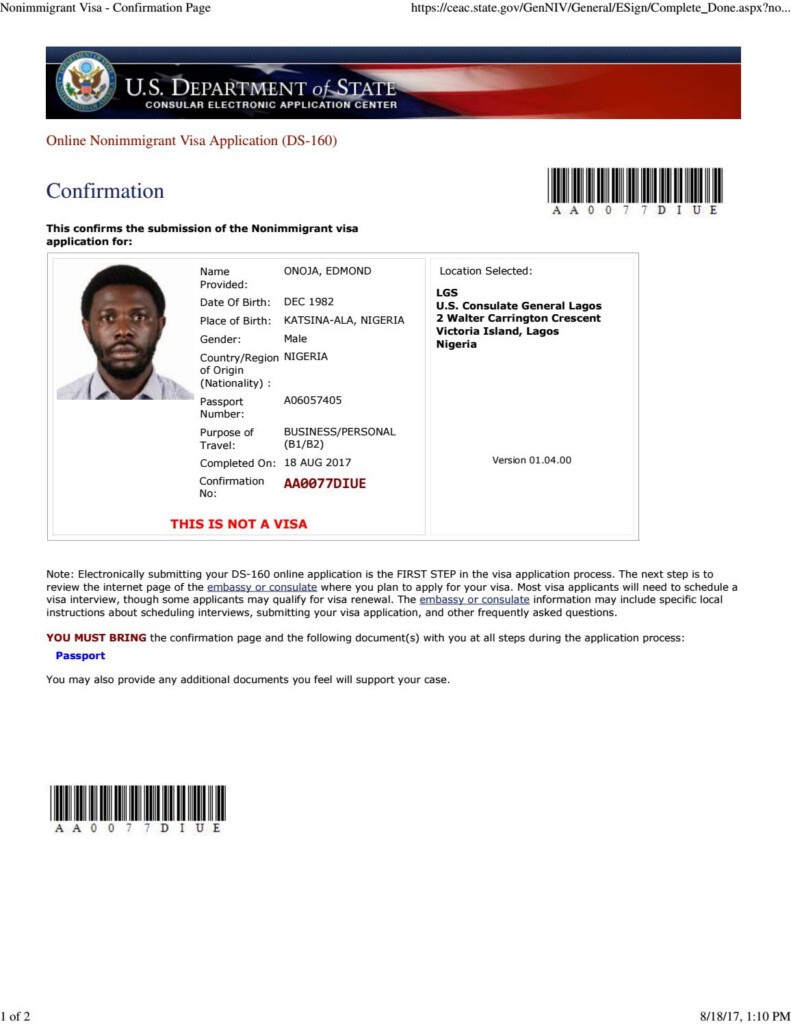 What Is Passport Travel Document Number In Ds 160